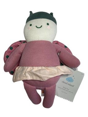 Cloud Island Ladybug 10” Plush Stuffed Animal Pink Gray Dots 2024 Target NEW.
